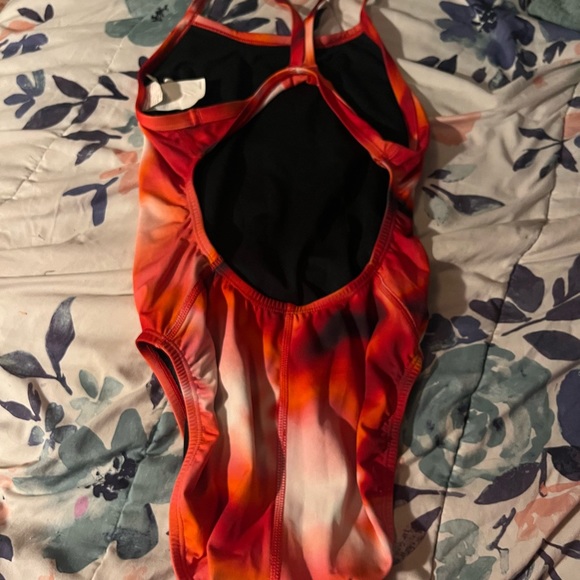 Red, white, orange, and black Nike swim suit - Picture 3 of 3